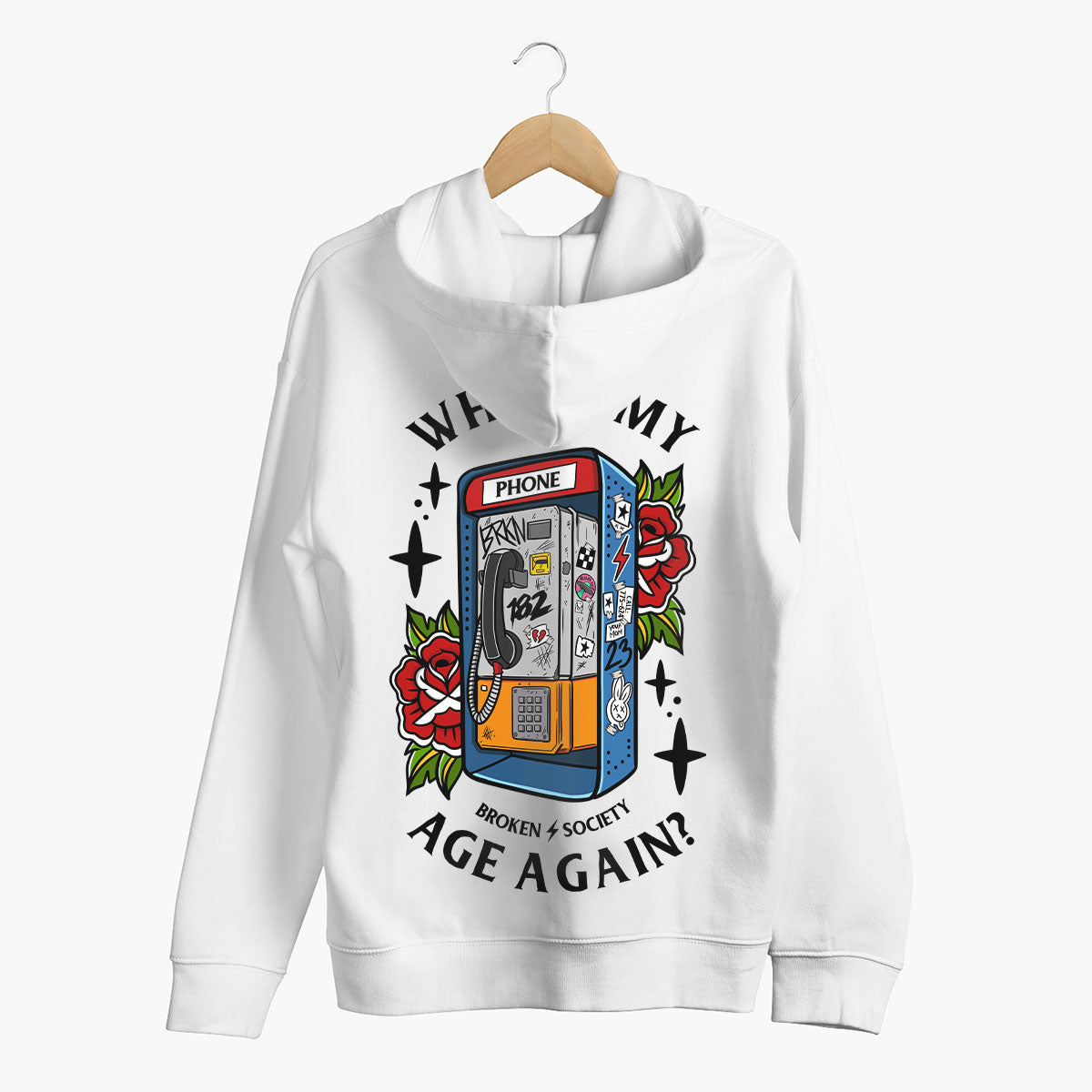 What's My Age Again Hoodie (Unisex)-Tattoo Clothing, Tattoo Hoodie, JH001-Broken Society