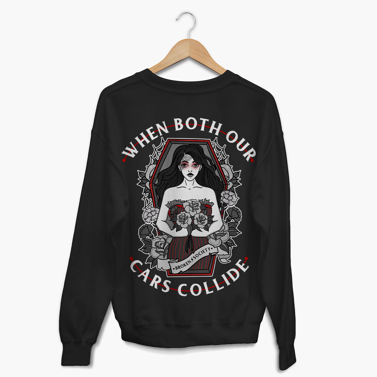 When Cars Collide Sweatshirt (Unisex)-Tattoo Clothing, Tattoo Sweatshirt, JH030-Broken Society