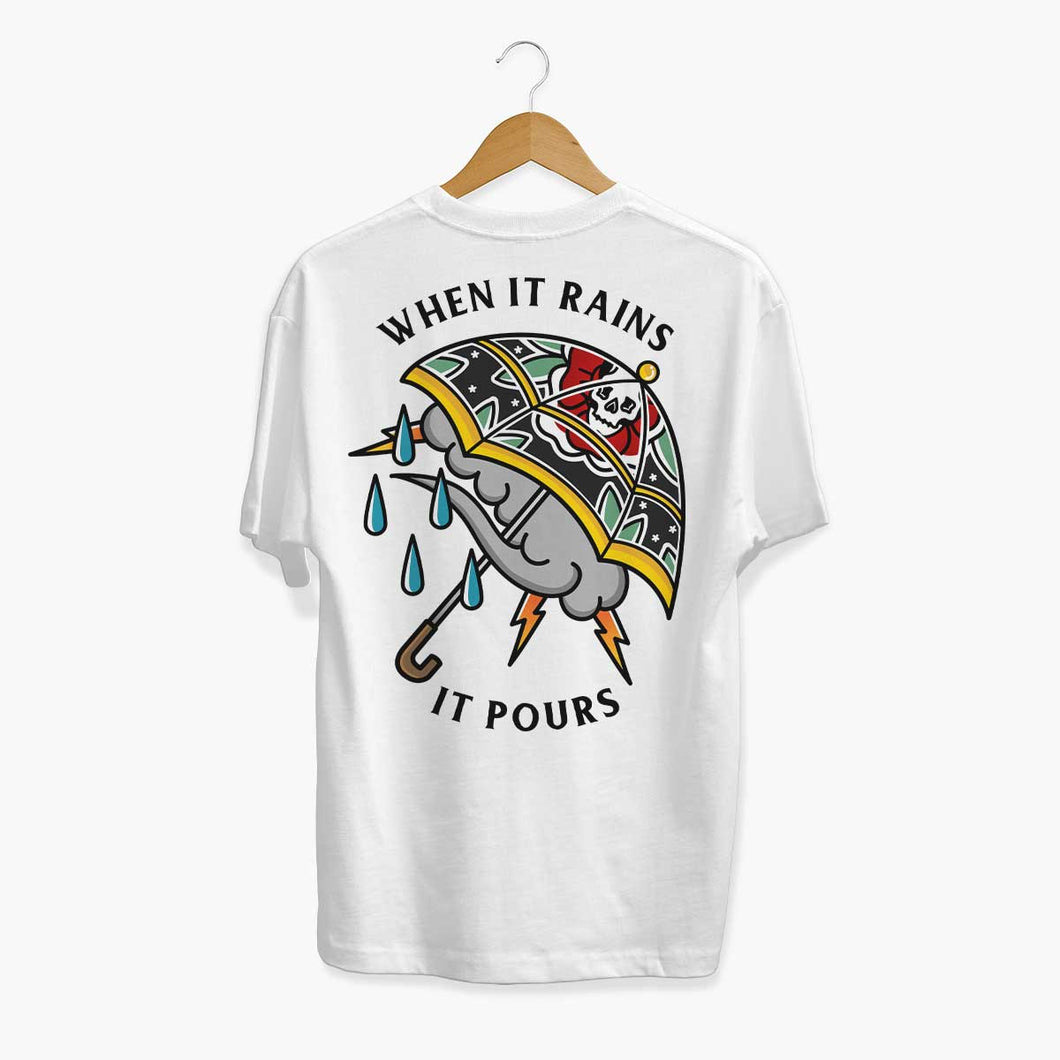 When It Rains T-shirt (Unisex)-Tattoo Clothing, Tattoo T-Shirt, N03-Broken Society