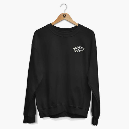 Broken Society Embroidered Sweatshirt (Unisex)-Tattoo Clothing, Tattoo Sweatshirt, JH030-Broken Society