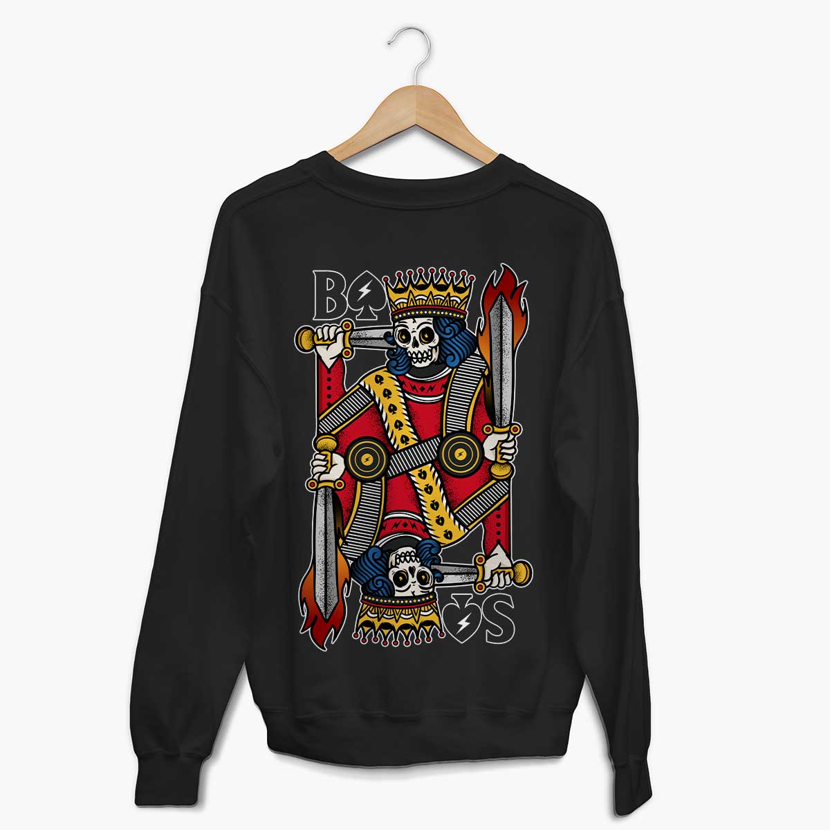 King of Spades Sweatshirt (Unisex)-Tattoo Clothing, Tattoo Sweatshirt, JH030-Broken Society